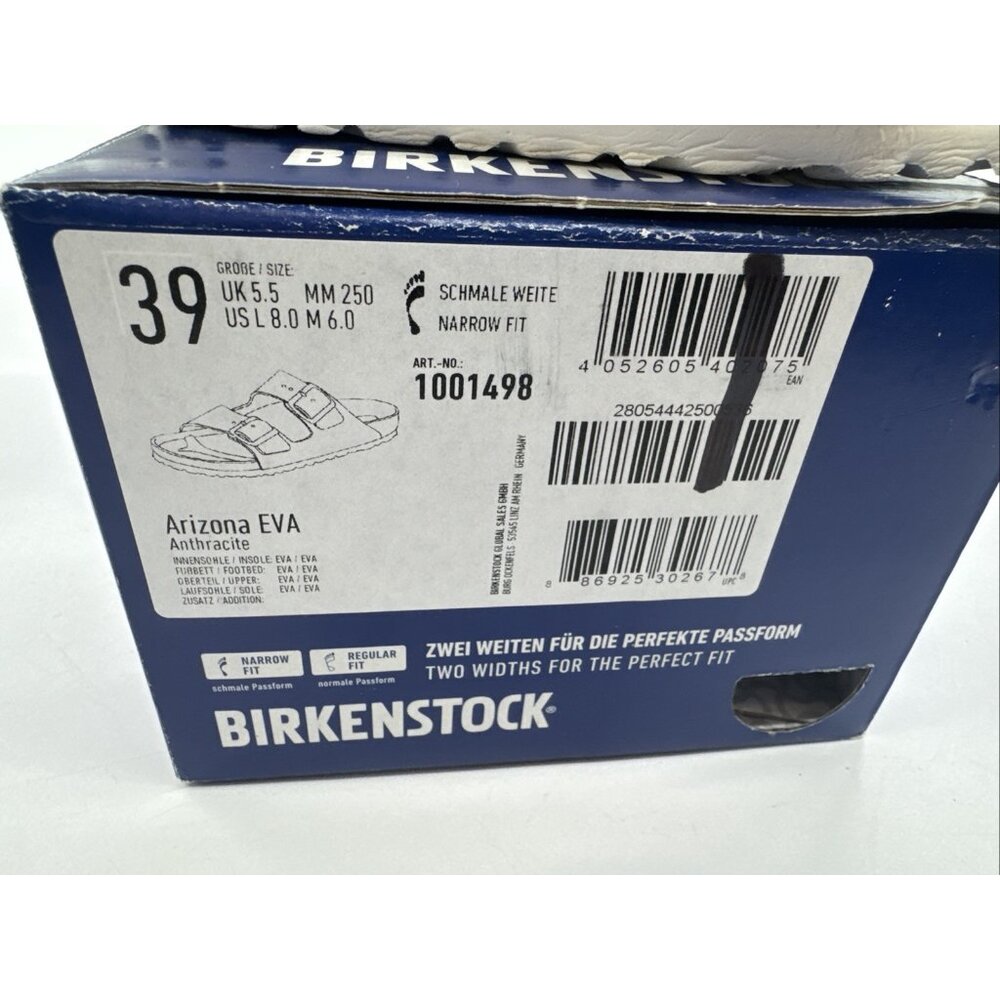 Birkenstock Arizona EVA White Sandals Womens 8 US 39 EU Slip On Comfort with Box - Picture 4 of 12